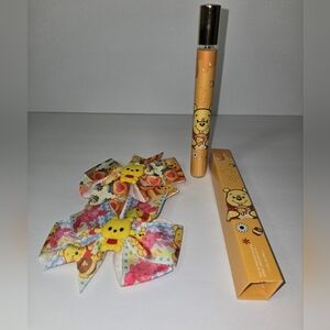 Kids Winnie Bear Yellow Ribbon Hair Bows - Cute Bear Clip Set